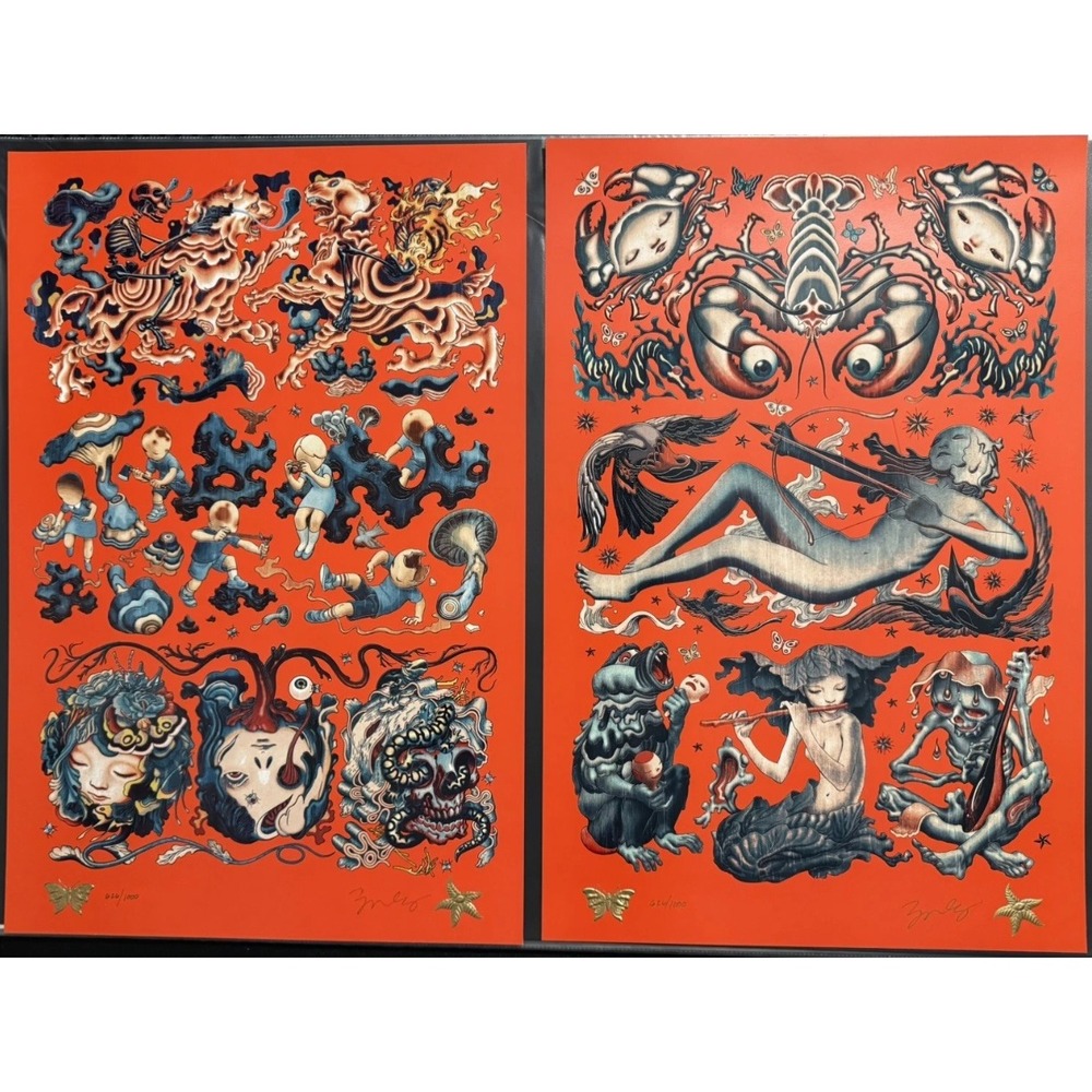 James Jean "Flash" Limited Edition Art Print Set of 2 Signed Numbered 626/1000